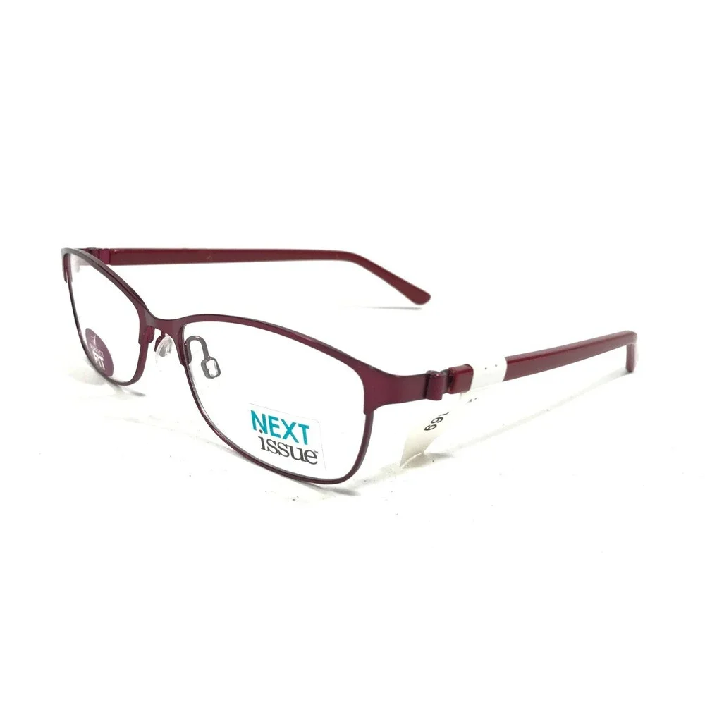 Next Issue AN 197 COL 30 Eyeglasses Frames Red Square Half Rim 52-15-140